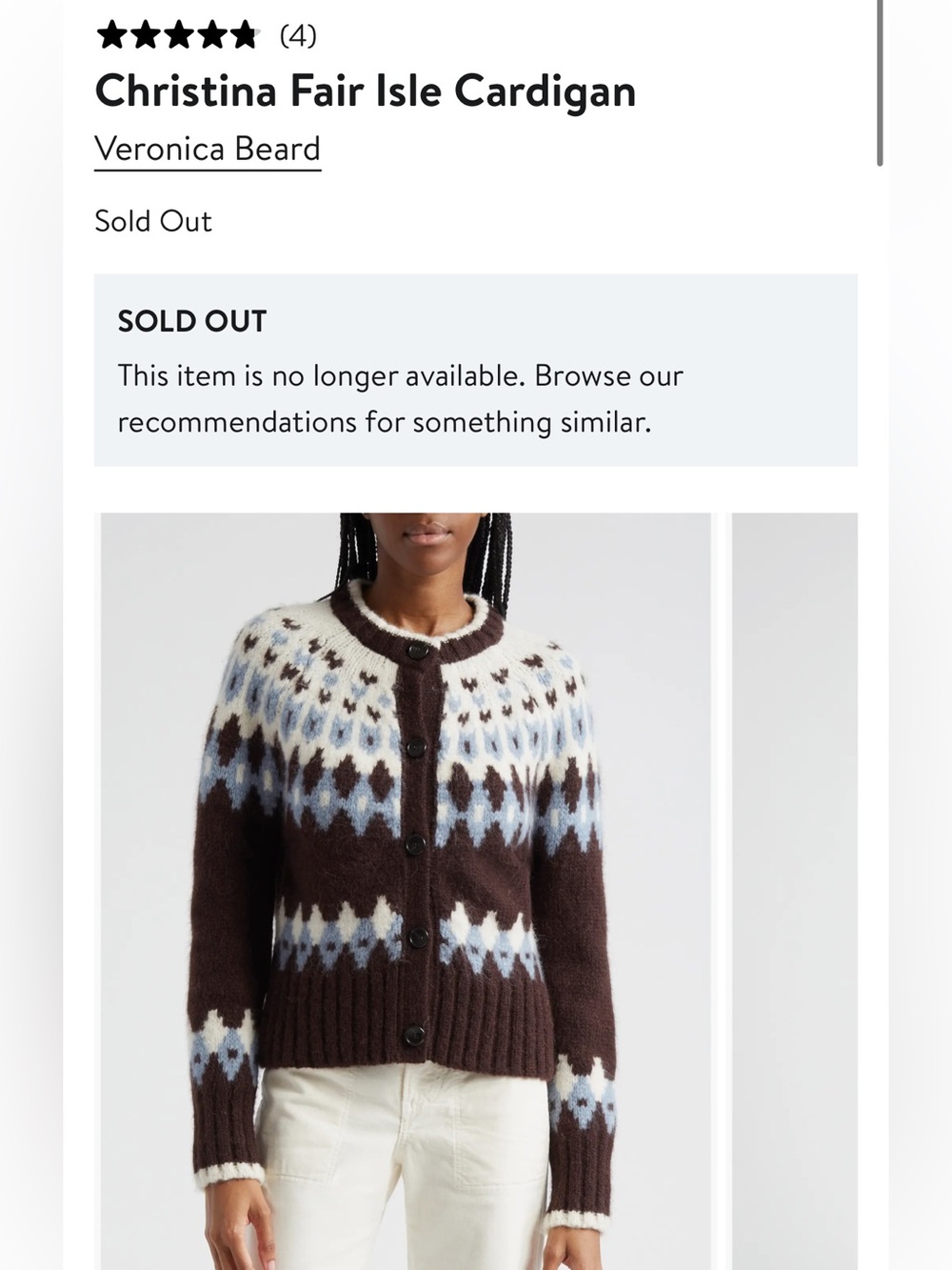 Veronica Beard Christina Fair Isle Cardigan